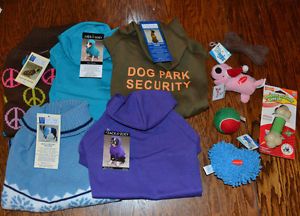 Dog Clothes Dog Hoodies Sweaters Toys Lot of 10 Medium New