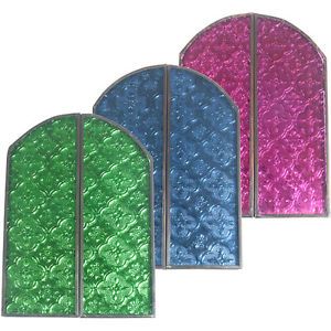 Arched Mirror with Recycled Colored Glass Doors from India Fair Trade