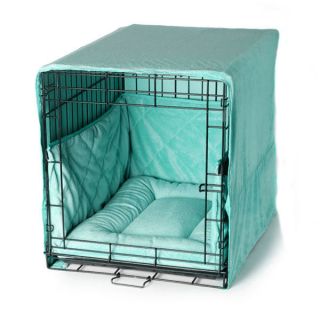 Pet Dreams Plush Blue 19" Dog Pet Puppy Wire Crate Training Cover Bed Bumper Pad