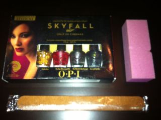 O P I OPI Mini Nail Care Polish Lacquer Skyfall 007 Live and Let Die Golden Eye