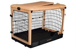 Pet Gear 27" The Other Door Steel Dog Crate w Pad Tan