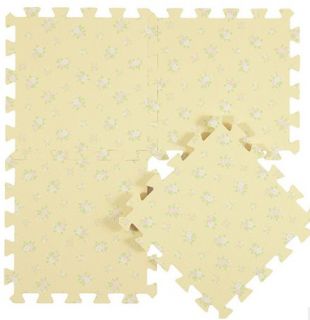 Postoral Floral Baby Kit Puzzle Mat Play Mat Foam Crawling Mat 9pcs K5061