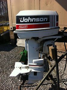 Johnson 25 HP Outboard Boat Motor Engine