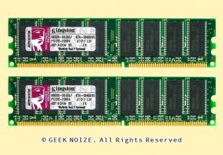 Desktop RAM Kingston 2GB 2X 1GB PC3200U KTA G5400 2G DDR 400 Memory Fit Apple G5