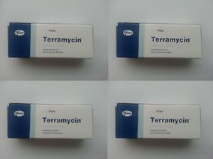4 x Terramycin Eye Ointment Tube 3 5g for Dogs Cats Horses Pet Eye Care Problems