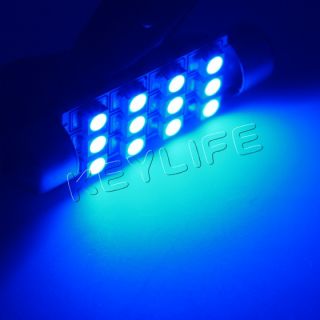 6X Blue LED Bulb 42mm Festoon 12SMD Dome Map Super Bright Light