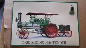 Case Steam Engine and Tender Tin Wall Sign for Your Shop