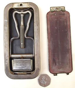 1927 Patent Rolls Razor Art Deco English Vintage 1920s Antique Strop Shaving Kit