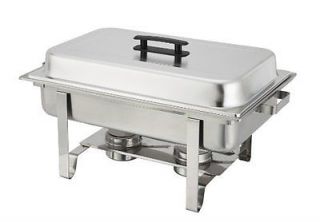 Winware 8 Qt Stainless Steel Full Size Chafer Party Server Chafing Buffet Dish