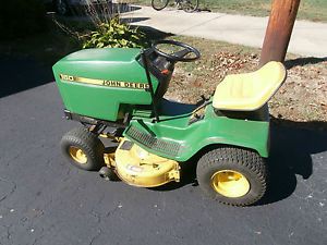 John Deere 160 Lawn Tractor Riding Mower for Parts Engine Strong Used