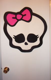 Handpainted Wallpaper Decal Decor Sticker Art Monster High Doll Logo Skull Mural