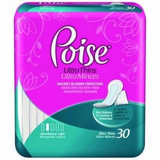 Poise Ultra Thin Liners Pads Full Case of 180 Underpads