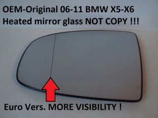 BMW x5 x6 Series E70 E71 E72 Heated Mirror Glass LH Left Hand Side Genuine