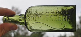 1900s Germany German Nice Embossed Gold Essenz Food Sauce Condiment Bottle
