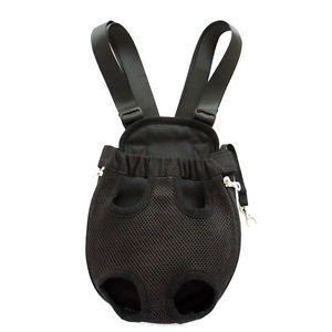 Pet Dog Puppy Sling Tote Carrier Backpack Front Net Travel Soft Bag Black New