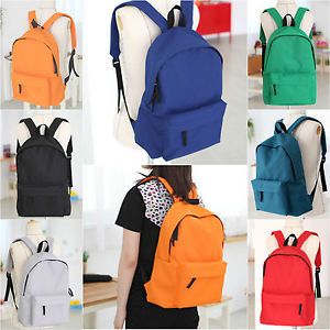 Mens Womens Vivid 600D Basic Backpacks Book Bag School Bag Rucksack Satchel