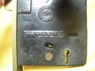 Old Penn Brass Lock Door Knob Antique Mortise Set Pat’D Nov 5 1912