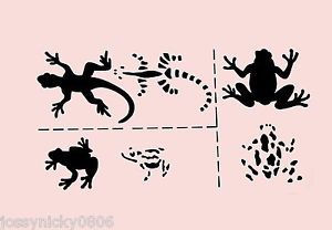 Frog Stencil Frogs Lizard Gecko Salamandra Reptile Border Stencils New 8" x 18"