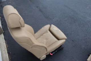 02 05 BMW E65 745i 745LI Tan Leather Front Seats Seat Complete w Power Track