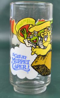 McDonald's The Great Muppet Caper 1981 Kermit The Frog Fozzie Bear Glass 999