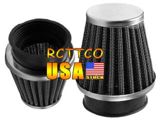 2pcs 50mm Intake Air Cleaner Filter System Fit Motorcycle Replacement Parts New