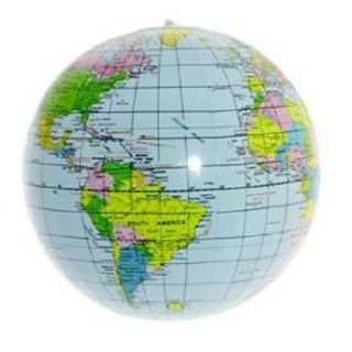 3 Inflatable World Globes Teacher Aid Educational Earth Map Beach Ball