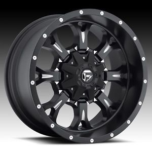 18" Fuel Krank D517 Black Milled Rims 35x12 50x18 Mud Gripper MT Tires Wheels