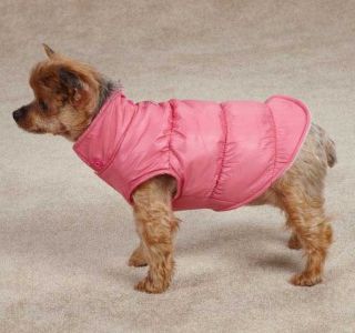 Dog Snow Lodge Vest Jacket Coat Fleece Lined Pink Blue Rain Raincoat XXS L