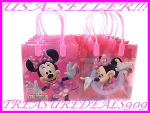 6 PC Disney Minnie Mouse Goodie Bags Party Favors Candy Loot Treat Birthday Bag