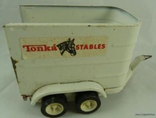 Vintage Tonka Stables Truck Pickup Horse Farm Trailer Ranch Toy Play Set 52620