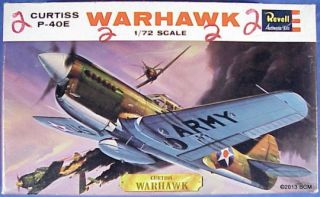Bagged 1 72 Curtiss P 40E Warhawk Revell Model Kit H 623 Vintage 1964 US Fighter