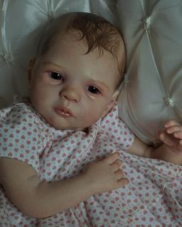 Alla's Babies Beautiful Reborn Baby Doll Ilvie Sabine Altenkirch Painted Hair