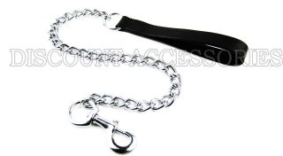 Leather Dog Harness Chain Lead Collar Staffordshire Bull Terrier Staffie Strong