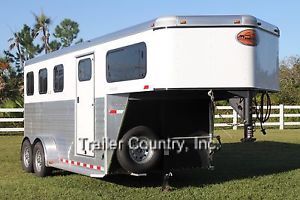 New 2014 Sundowner Rancher Sport 3 Horse Slant Load Aluminum Gooseneck Trailer