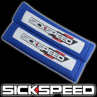 2pc Blue Shoulder Pad Kit for Seat Belt Seatbelt 4 5 Point Race Racing Harness