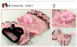 Dog Cat Clothes Lace Skirts with Flower Brooch Pet Dresses E300