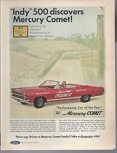 1966 Mercury Comet Cyclone GT Pace Car Magazine Ad Rat Rod Hot Rod Kustom