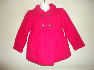 New Old Navy Pink Girls Pea Coat Jacket Cotton Size 5T