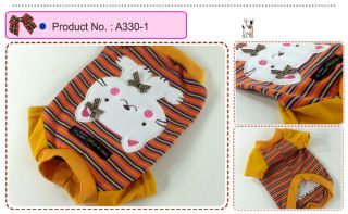 Dog Clothes Cat Embroidered Shirts A330