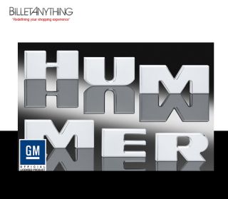 Hummer H2 Chrome Billet Bumper Letter Inserts 6 Pcs Set