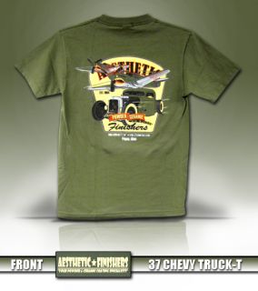 Aesthetic Finishers 1937 37 Chevy Truck Pick Up Hot Rod T Shirt