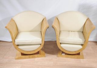 Pair Art Deco Sofa Arm Chairs Club Chair Vintage Furniture