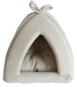 Corduroy Tent Bed Pet House Dog Cat Indoor Cushion Puppy Soft Washable Warm Rest
