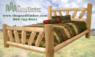 Sunburst Pine Log Bed Only $219 Ships Free Fast Rustic Cabin Beds Furniture