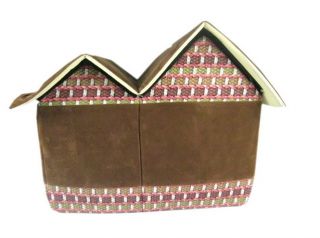 New Fashion Soft Warm Classical Pet Dog Cat House Bed Brown Medium