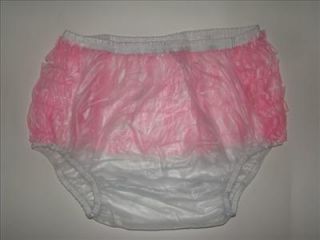 New Soft Adult Baby PVC Frilly Pull on Plastic Pants P003 7