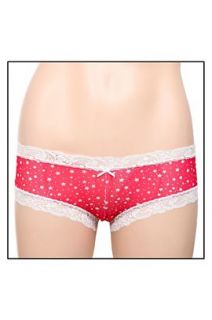 Pink White Lace Stars Hot Pants