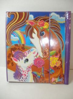 Lisa Frank Rainbow Chaser Lollipop Tri Fold 3 Ring Binder Trapper ...