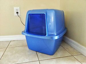 Pet Cat Litter Box True Odor Free Made in USA TiO2 Bluewave Tech Extra Large