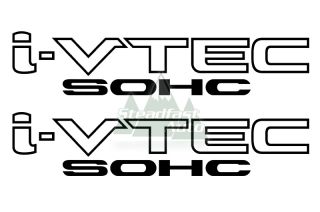 Honda I vtec SOHC 2 10" x 2" Vinyl Decal Sticker Black